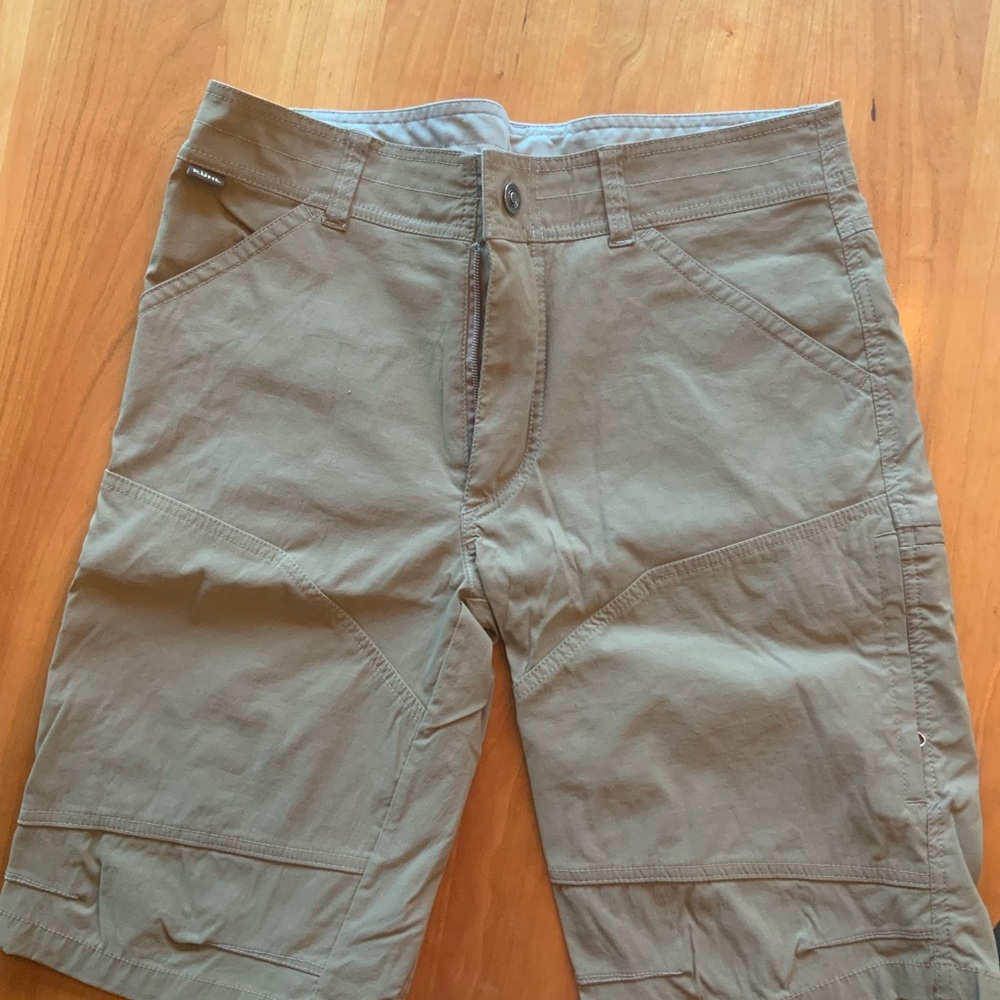 Tan silencer khaki rips to Shorts